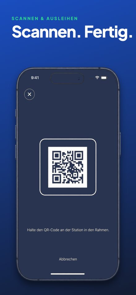 QR-Code scannen und ausleihen